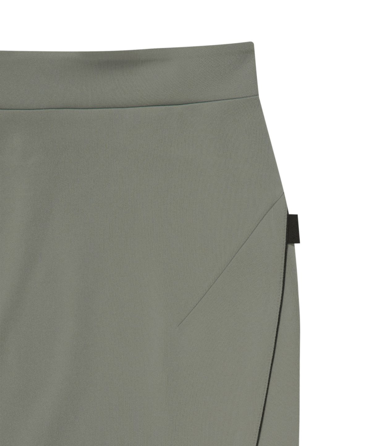 오호스(OJOS) Button Slit Track Skirt / Khaki
