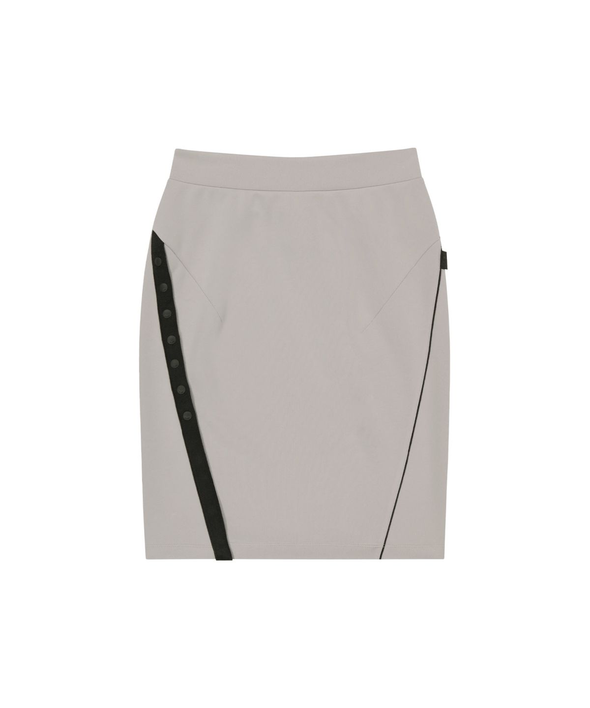 오호스(OJOS) Button Slit Track Skirt / Grey