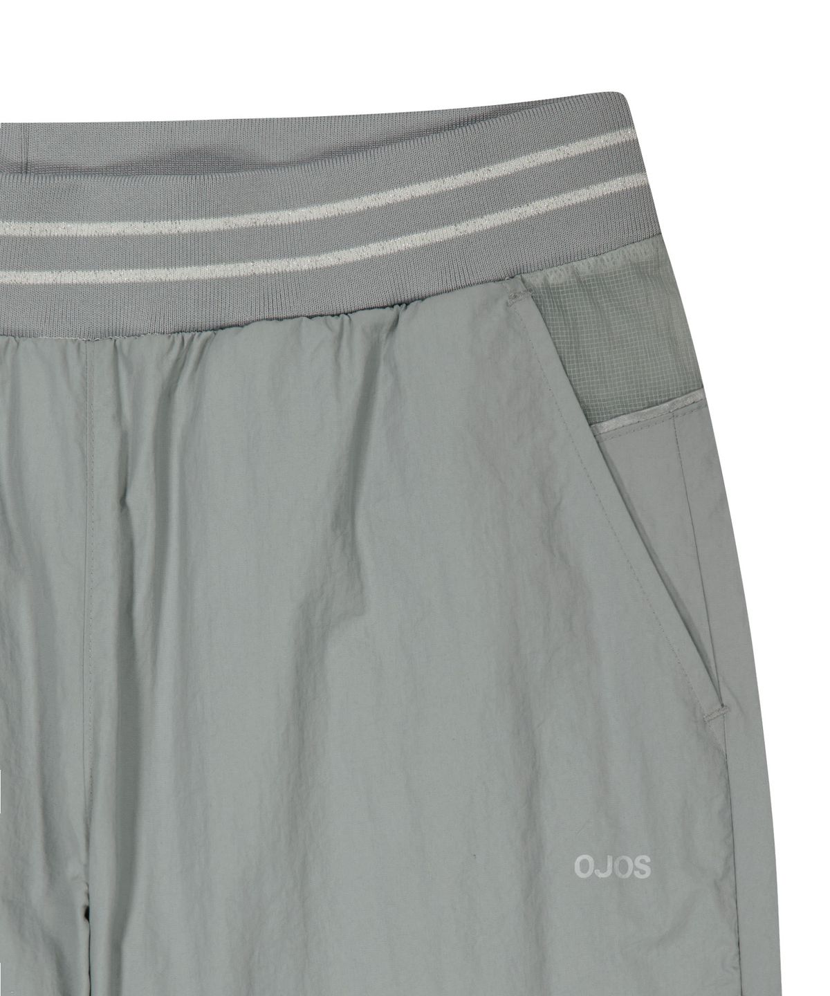 오호스(OJOS) Nylon Banding Capri pants / Grey