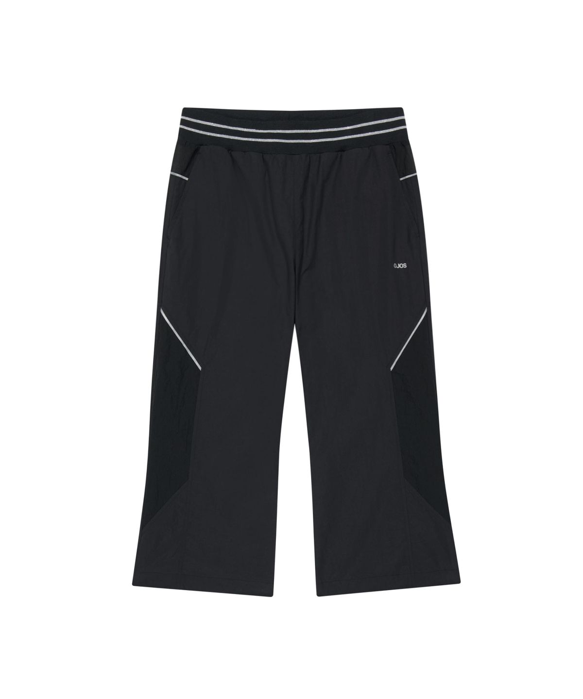 오호스(OJOS) Nylon Banding Capri pants / Black