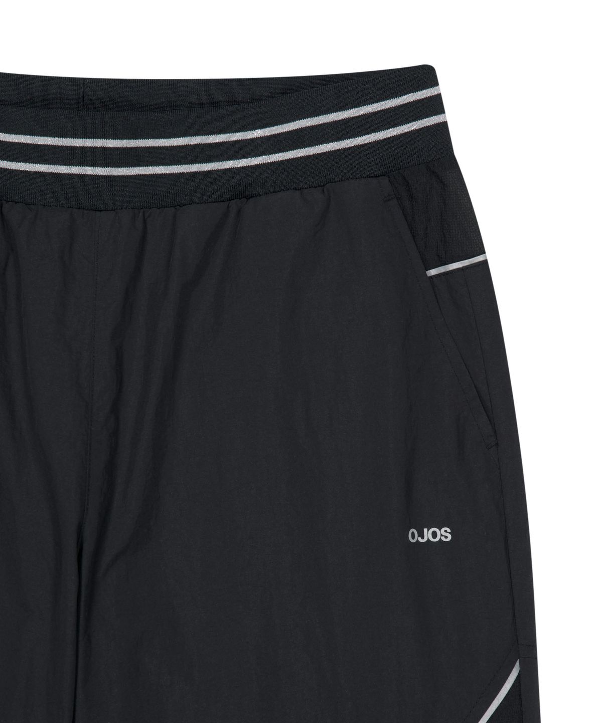 오호스(OJOS) Nylon Banding Capri pants / Black