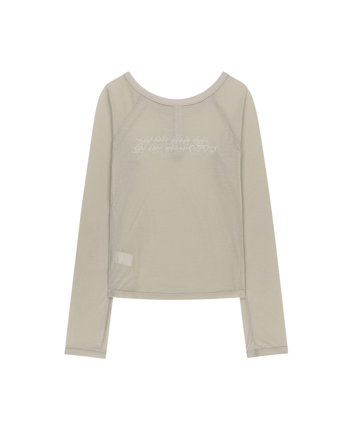 오호스(OJOS) Henley Raglan Long Sleeve / Oatmeal