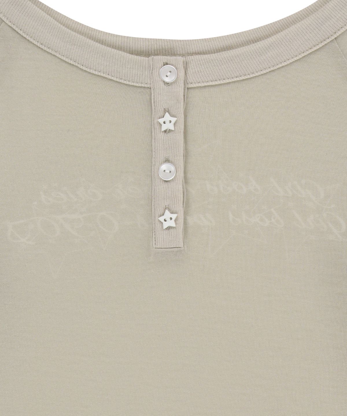 오호스(OJOS) Henley Raglan Long Sleeve / Oatmeal