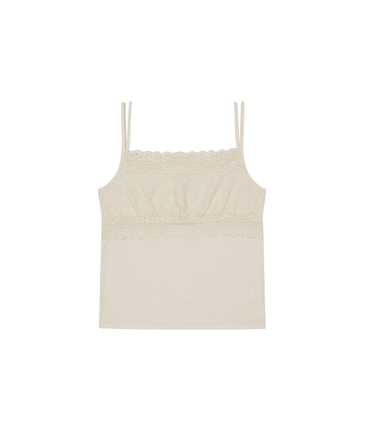 오호스(OJOS) Double Strap Lace Sleevless / Yellow