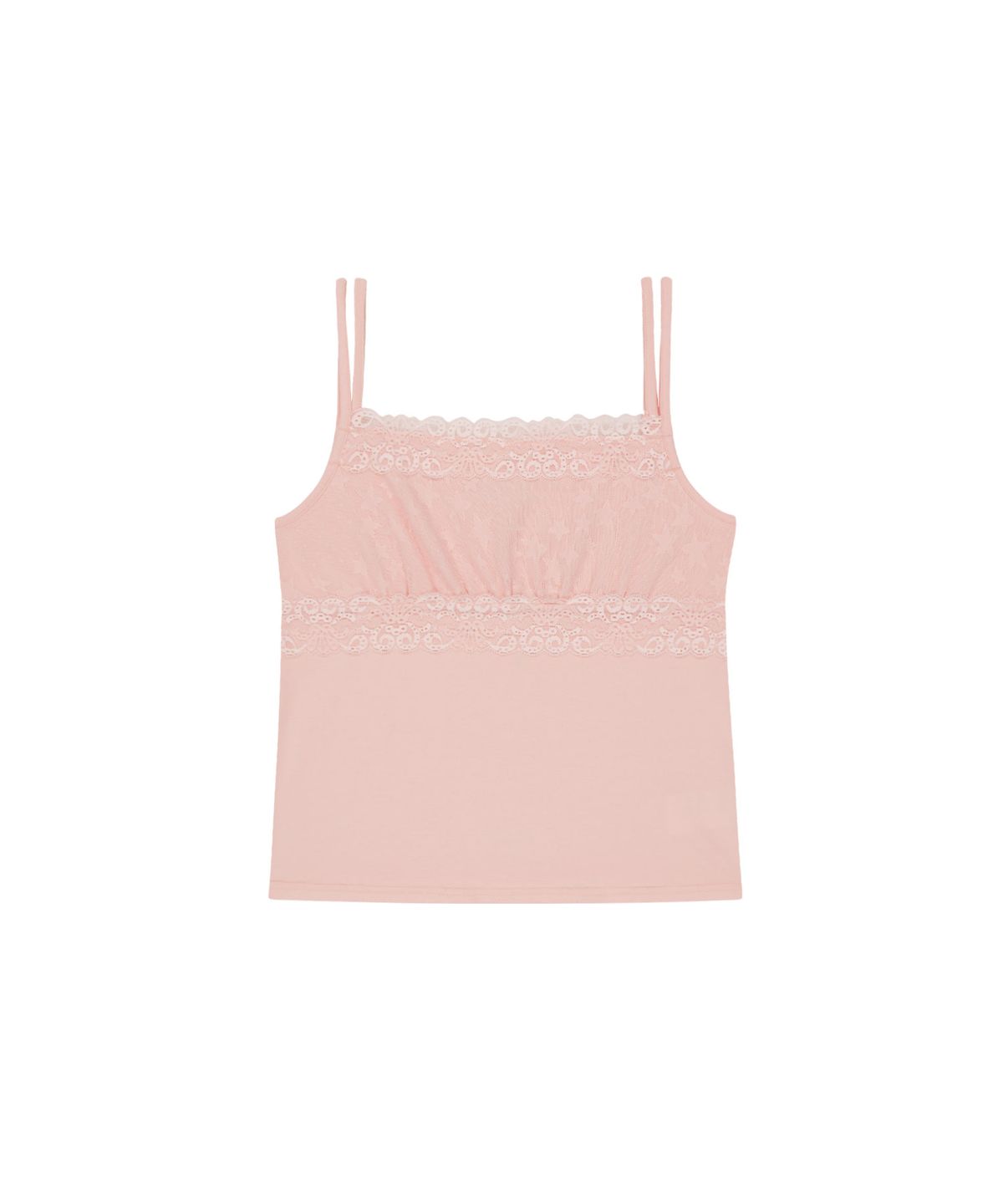 오호스(OJOS) Double Strap Lace Sleevless / Pink