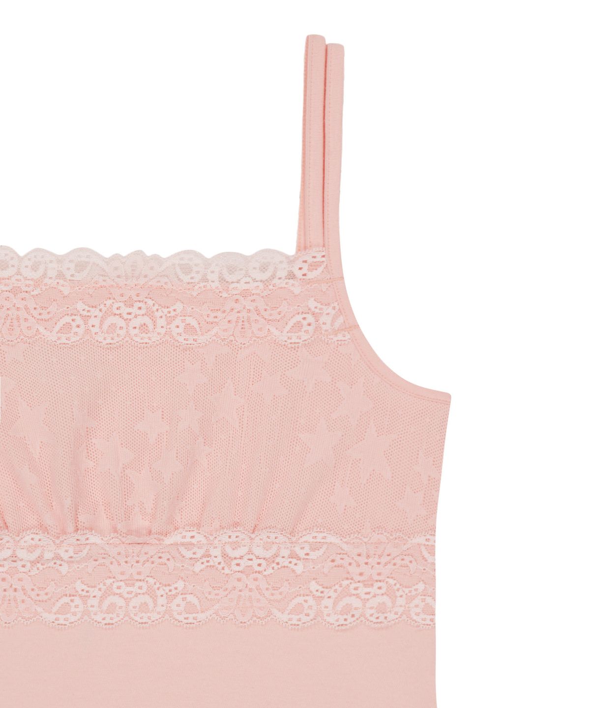 오호스(OJOS) Double Strap Lace Sleevless / Pink