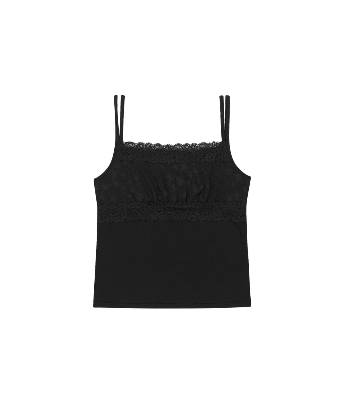 오호스(OJOS) Double Strap Lace Sleevless / Black