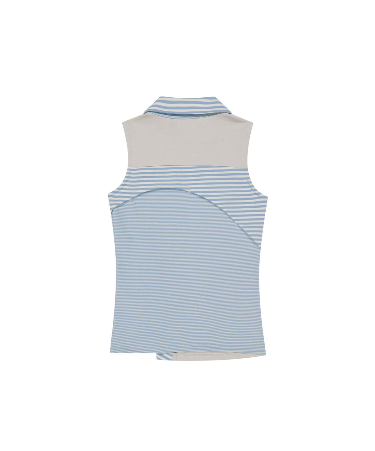 오호스(OJOS) Curved Cut Collar Tank / Light Blue