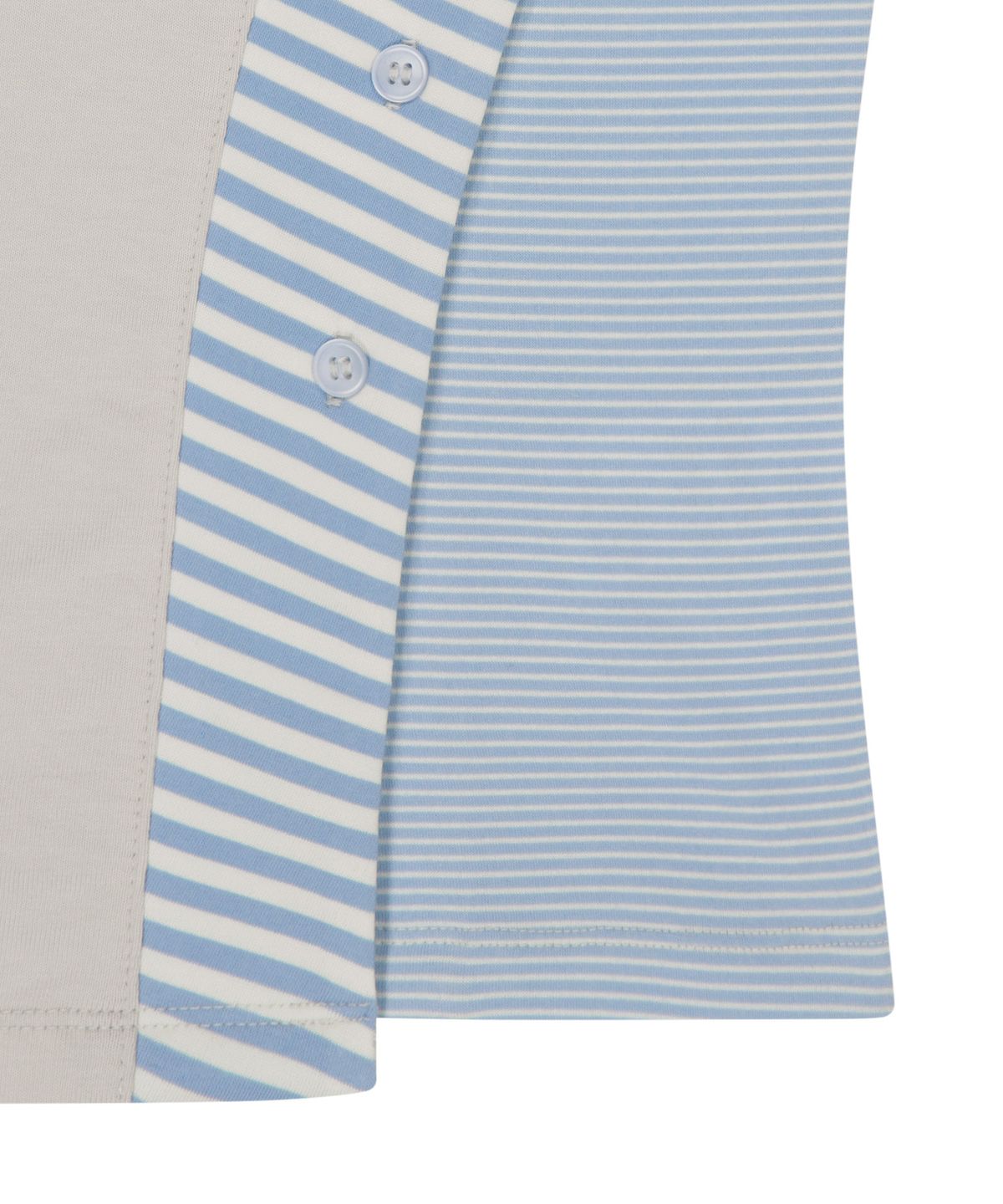오호스(OJOS) Curved Cut Collar Tank / Light Blue
