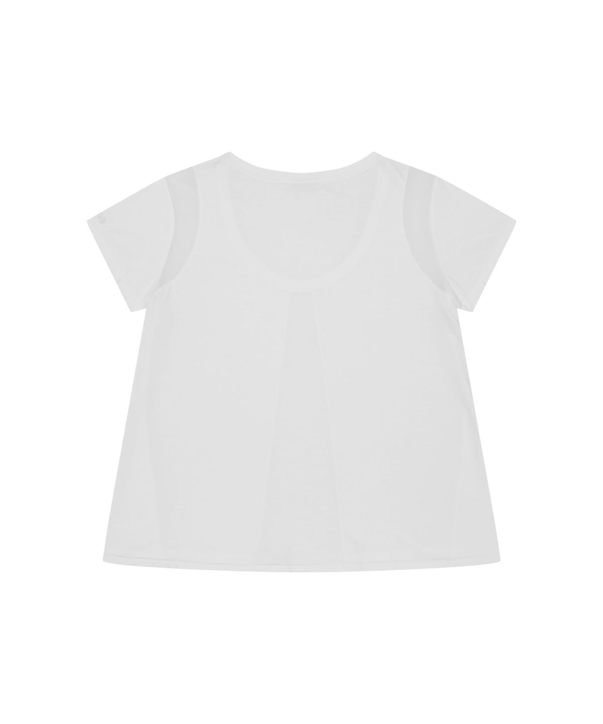 오호스(OJOS) Sheer Panel Flare Tee / White