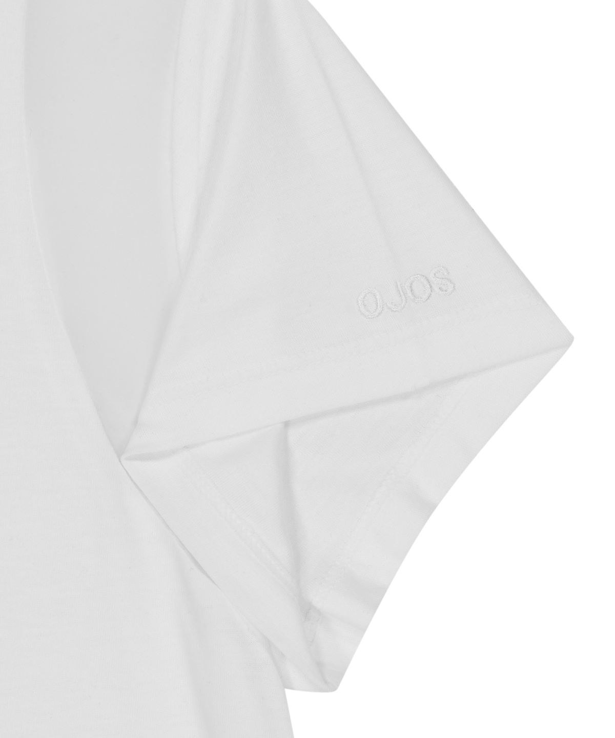 오호스(OJOS) Sheer Panel Flare Tee / White