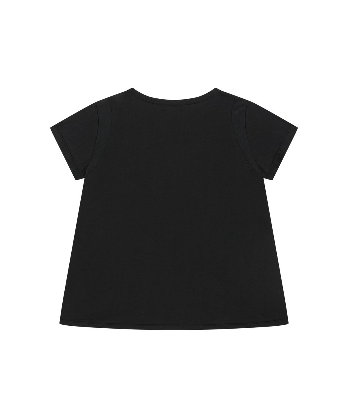 오호스(OJOS) Sheer Panel Flare Tee / Black