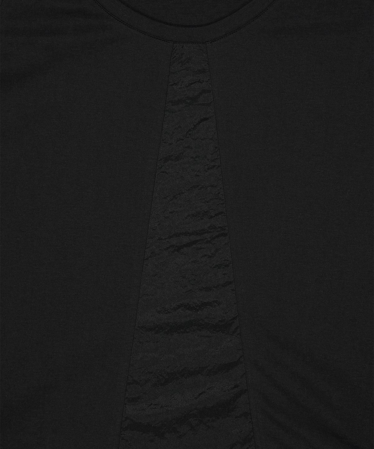 오호스(OJOS) Sheer Panel Flare Tee / Black