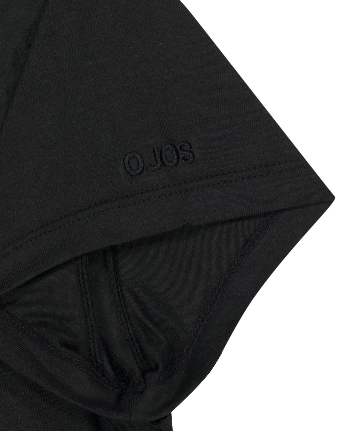 오호스(OJOS) Sheer Panel Flare Tee / Black