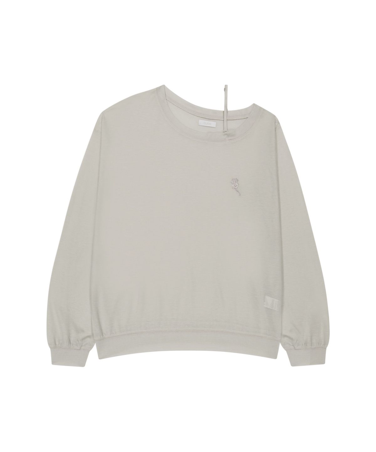 오호스(OJOS) One-Shoulder Oversized Sweatshirt / Oatmeal