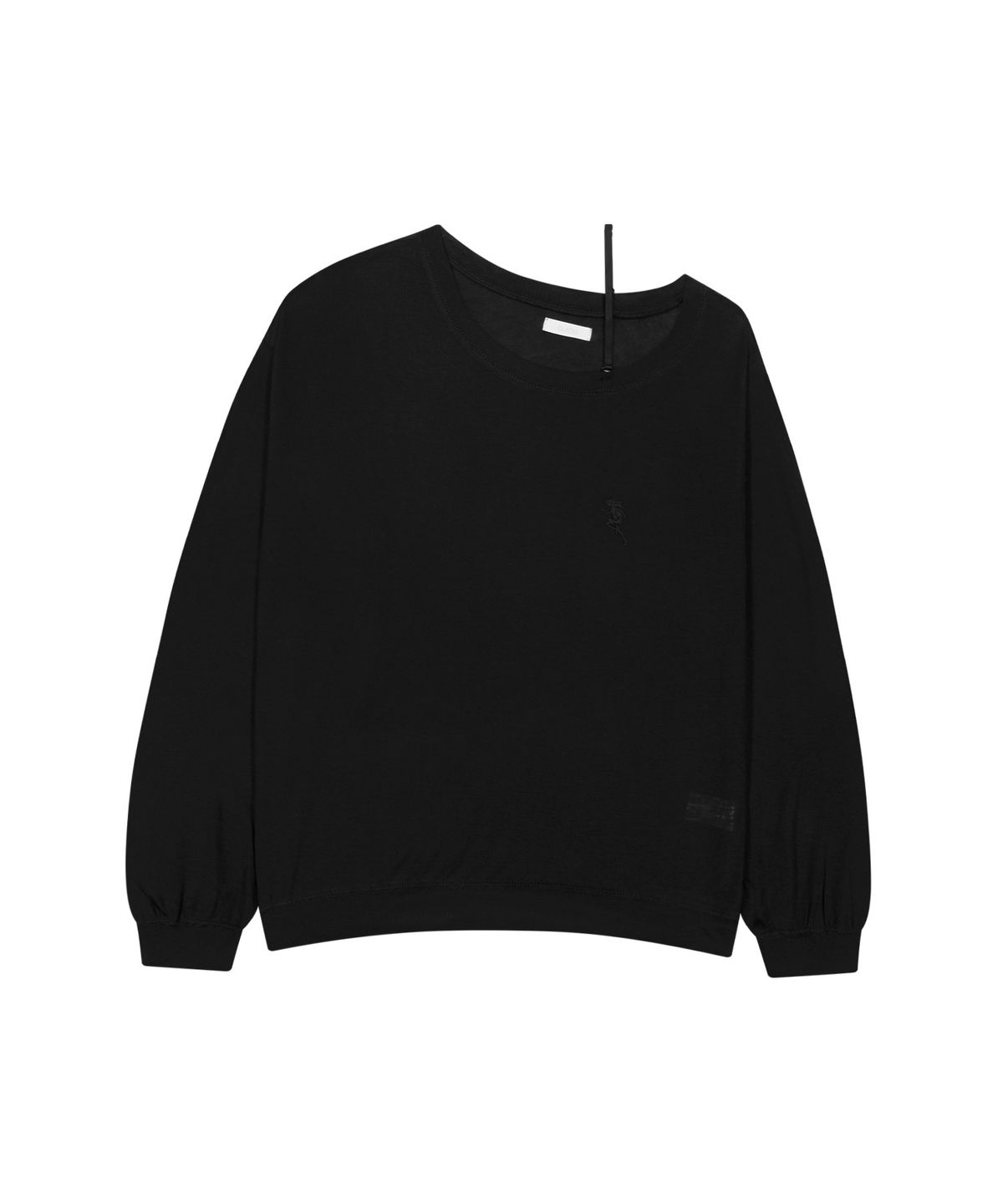 오호스(OJOS) One-Shoulder Oversized Sweatshirt / Black