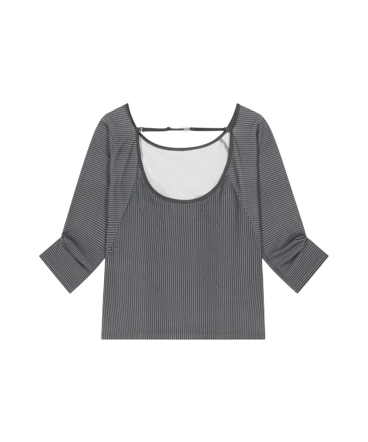 오호스(OJOS) Backless Capri Sleeves / Light Black