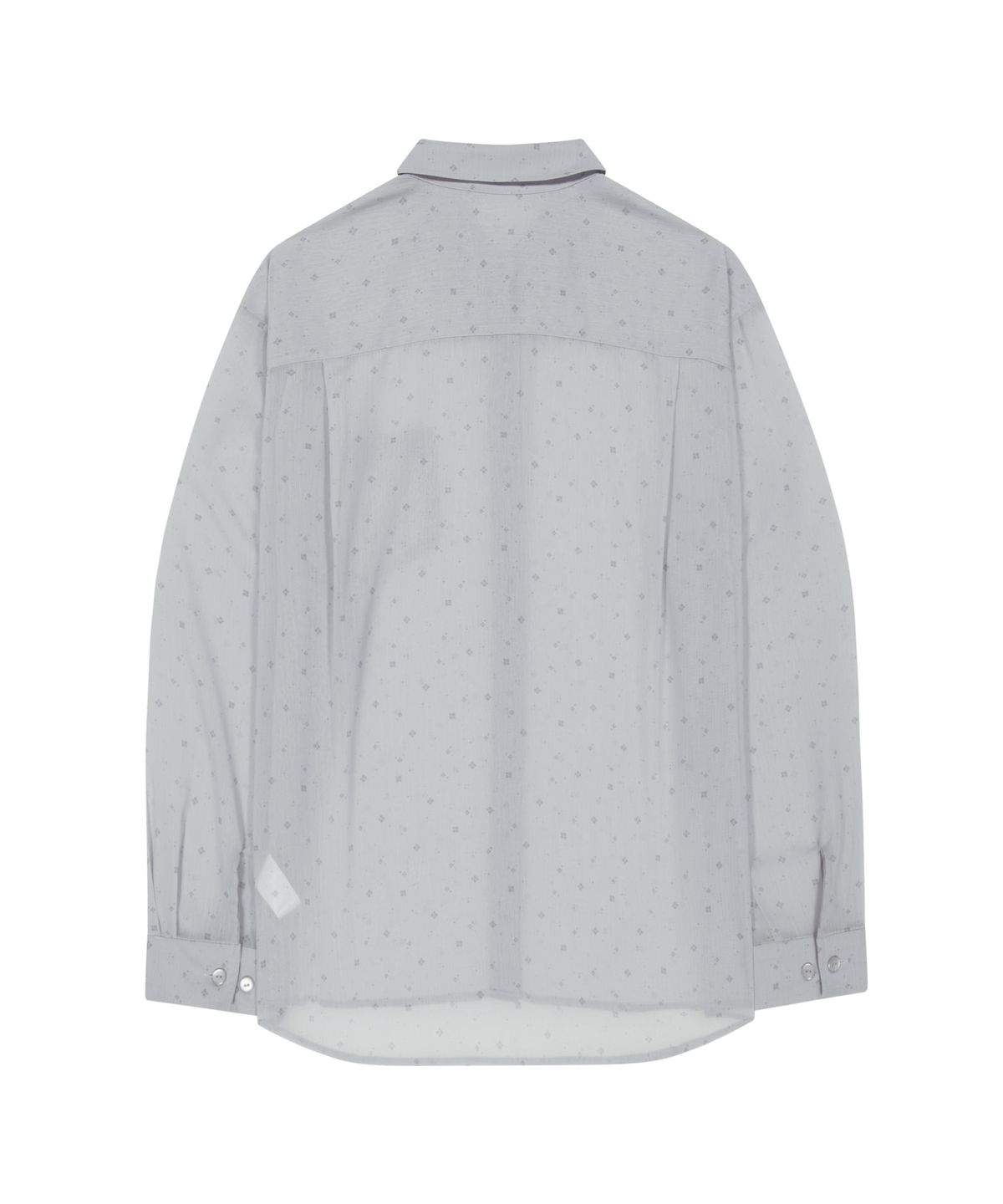 오호스(OJOS) Graphic Sheer Shirts / Grey