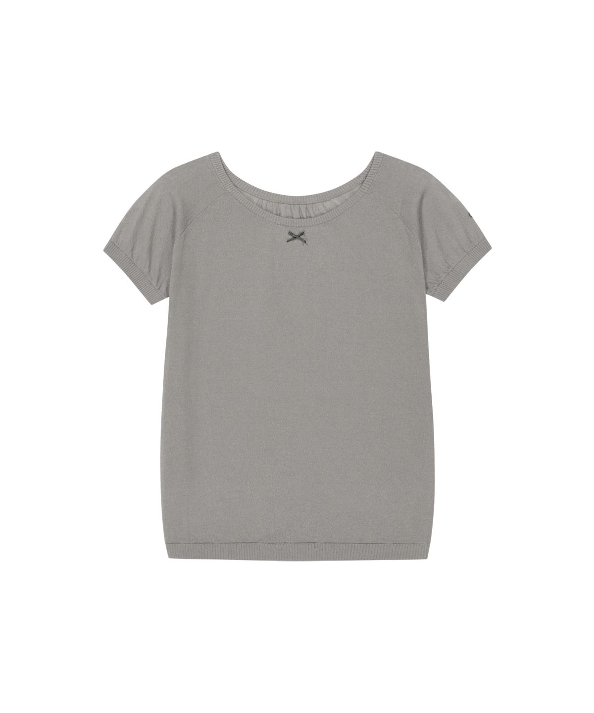오호스(OJOS) Rayon Sheer Knit Top / Grey