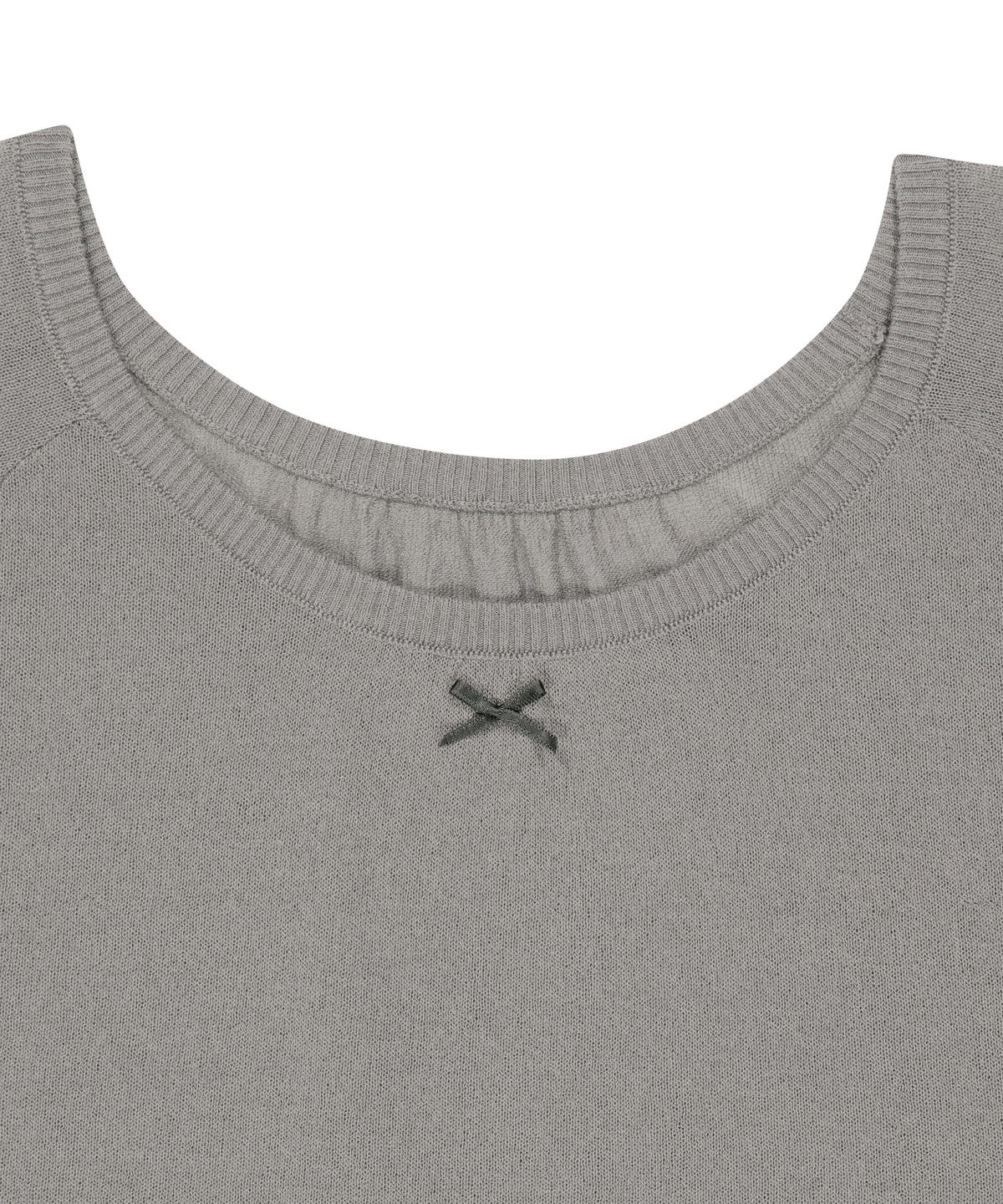 오호스(OJOS) Rayon Sheer Knit Top / Grey