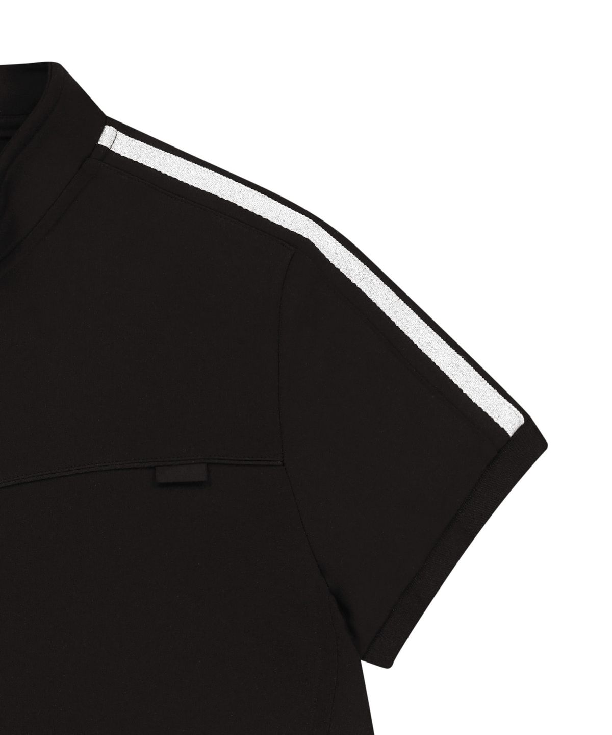 오호스(OJOS) Metallic Tape Track Zip-Up / Black