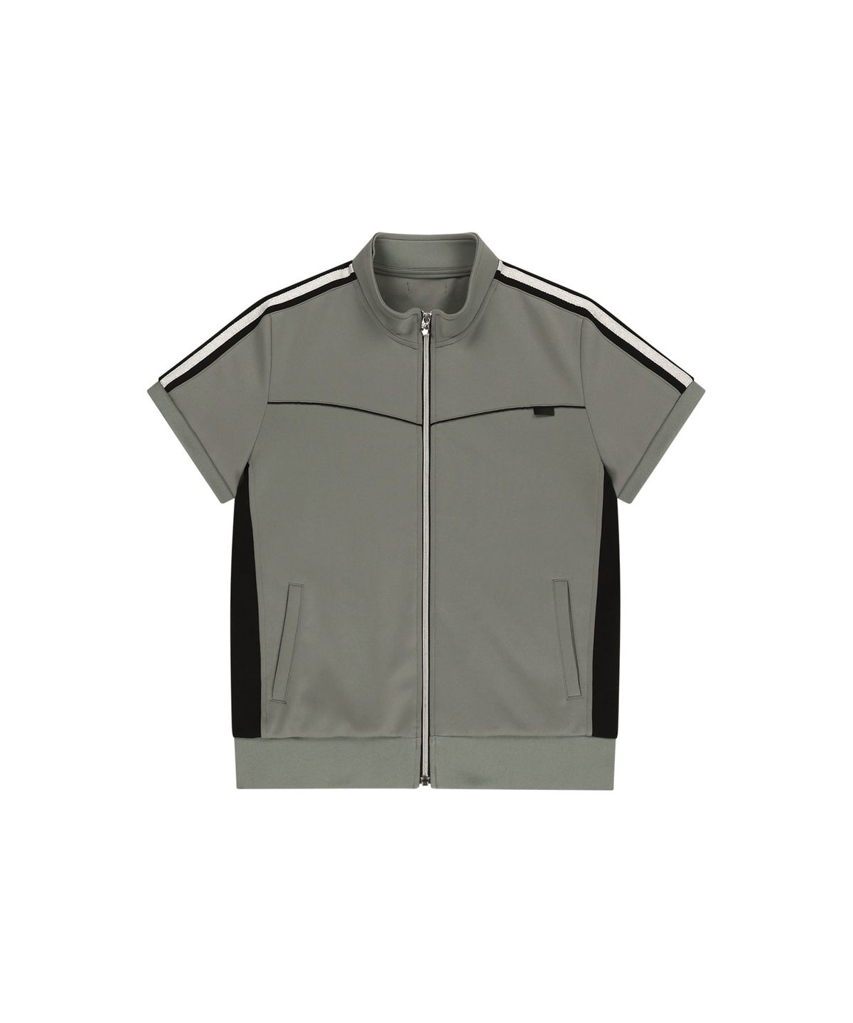 오호스(OJOS) Metallic Tape Track Zip-Up / Khaki