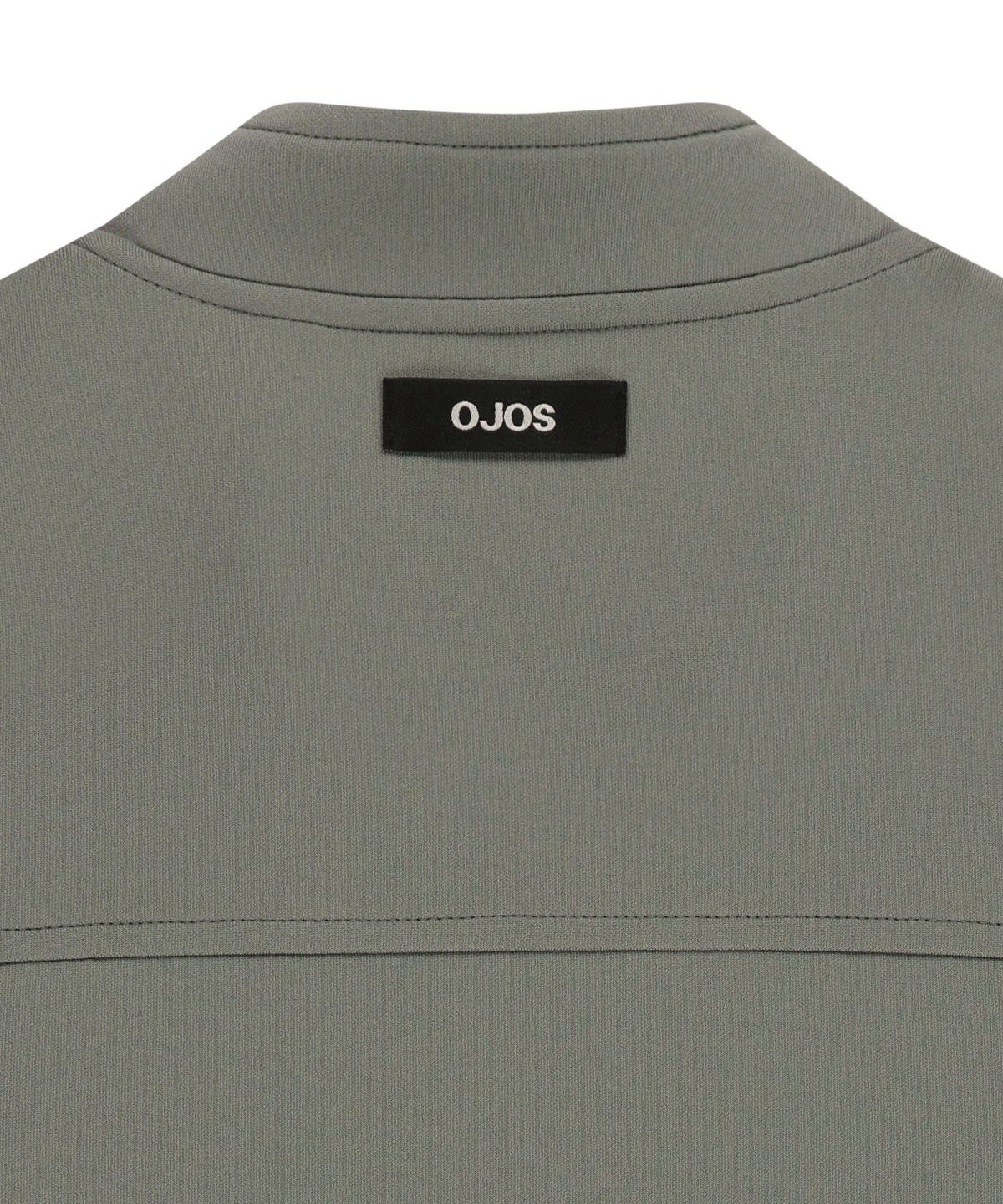 오호스(OJOS) Metallic Tape Track Zip-Up / Khaki