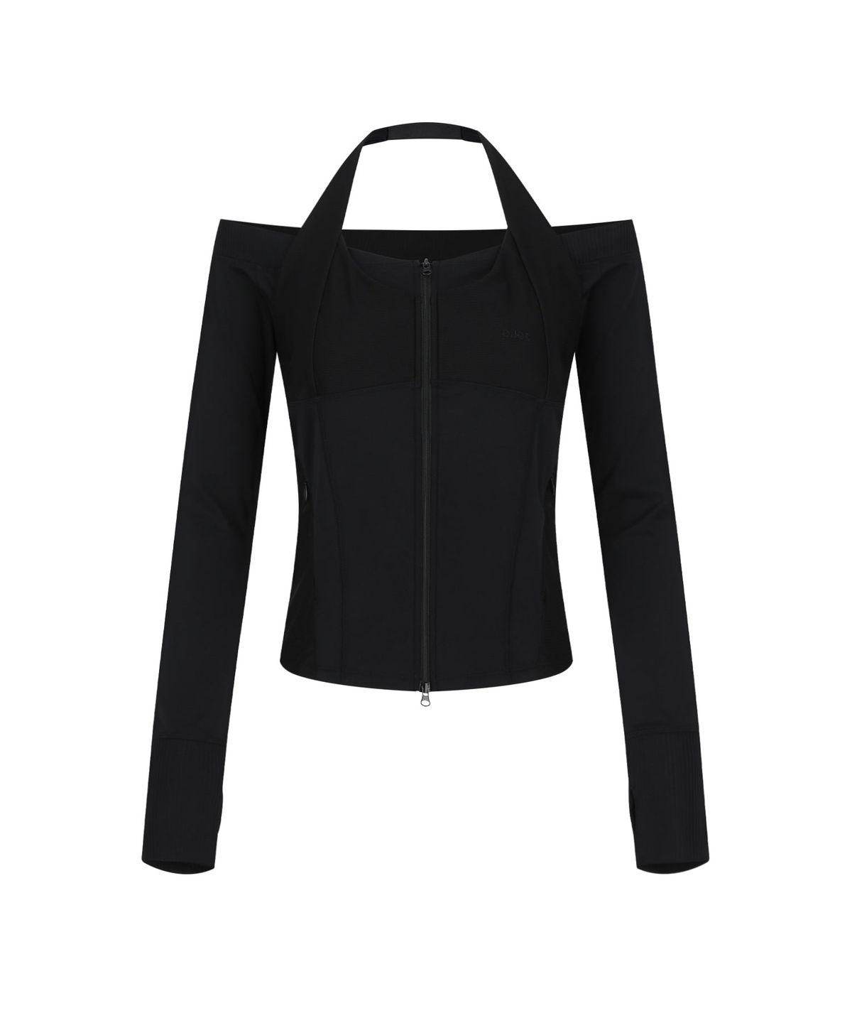 오호스(OJOS) Off-Shoulder Halter Jacket / Black