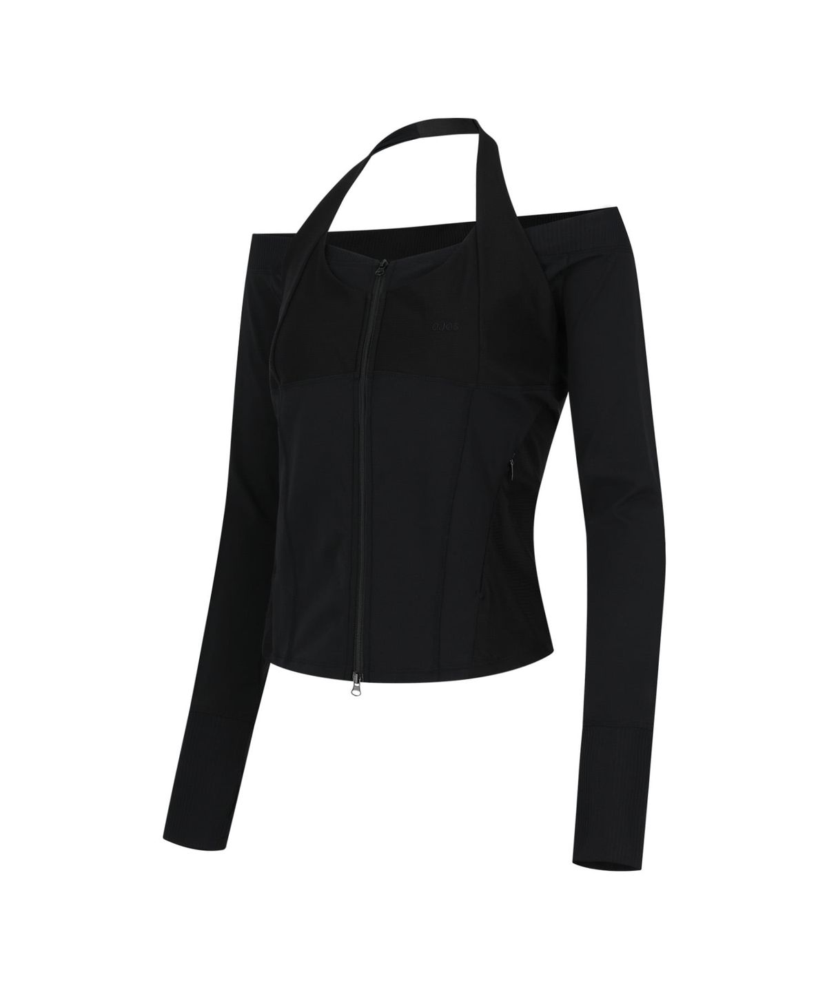 오호스(OJOS) Off-Shoulder Halter Jacket / Black