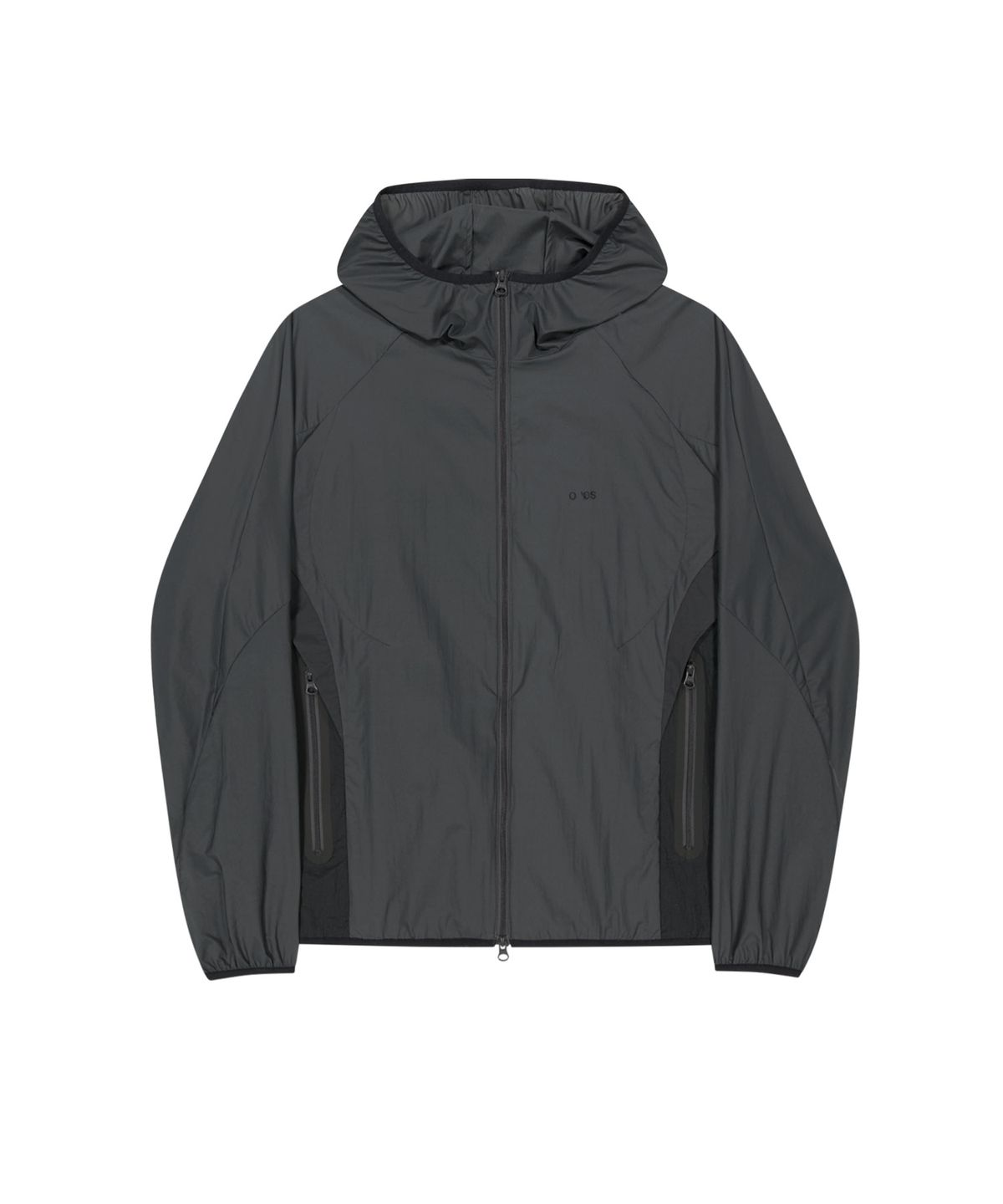 오호스(OJOS) Paneled Lightweight Windbreaker / Charcoal