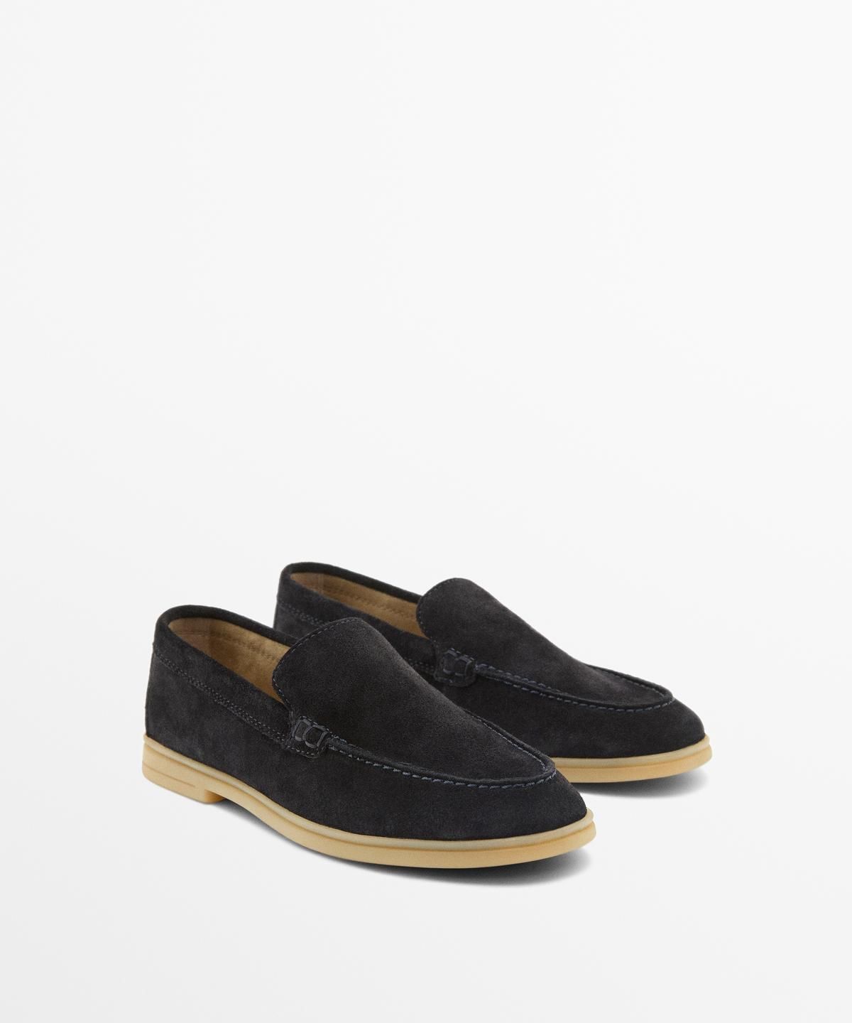 마시모두띠(MASSIMO DUTTI) 스플릿 스웨이드 고무솔 로퍼