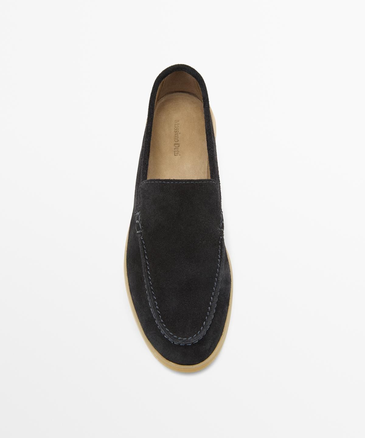 마시모두띠(MASSIMO DUTTI) 스플릿 스웨이드 고무솔 로퍼