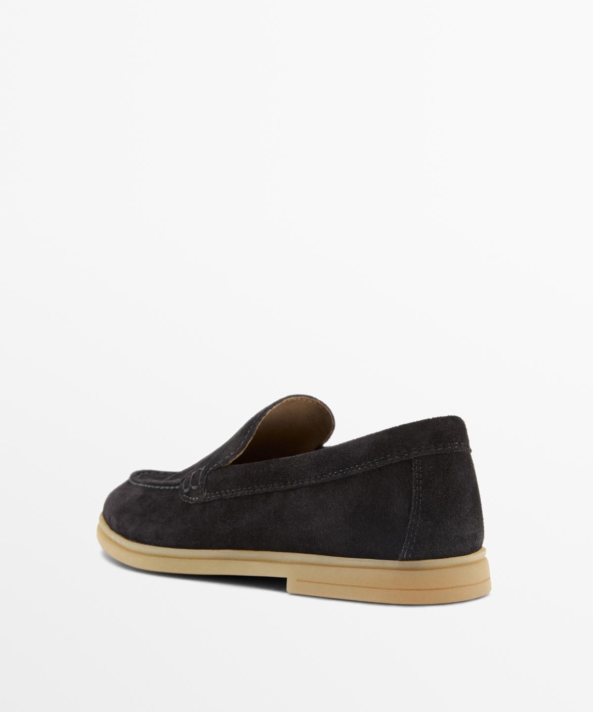 마시모두띠(MASSIMO DUTTI) 스플릿 스웨이드 고무솔 로퍼