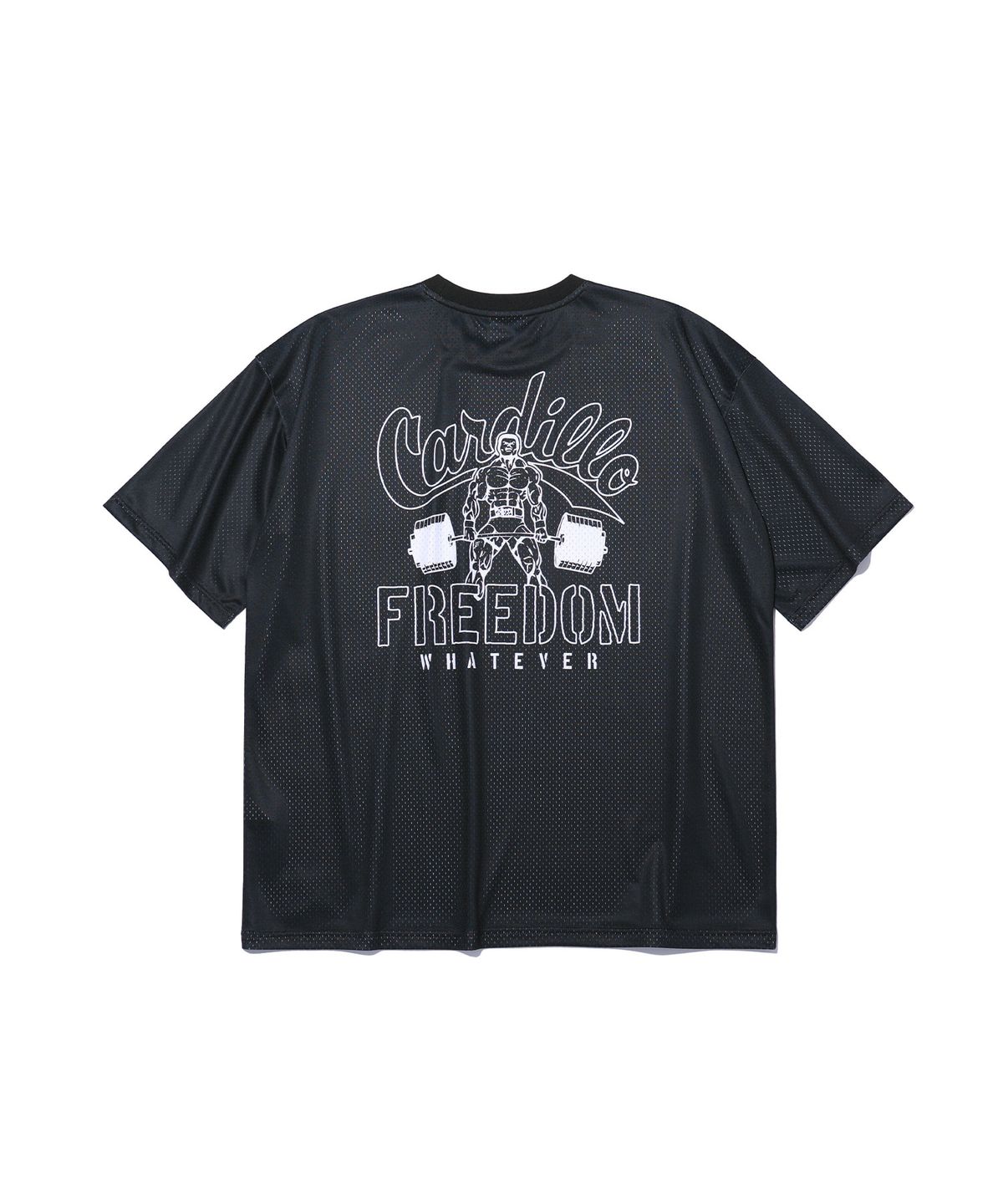프리덤(FREEDOM) 카딜로 리프트업 메쉬 그래픽 티셔츠 (블랙)