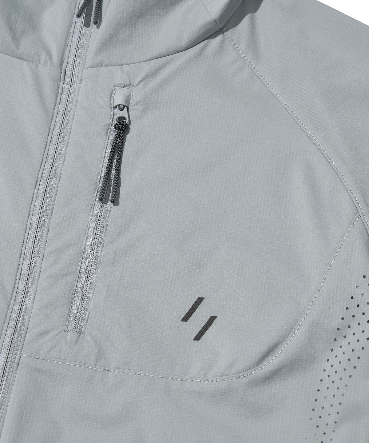 웰터 익스페리먼트(WELTER EXPERIMENT) AIRBACK PERTEX LIGHT WINDBREAKER JACKET_LIGHT GRAY