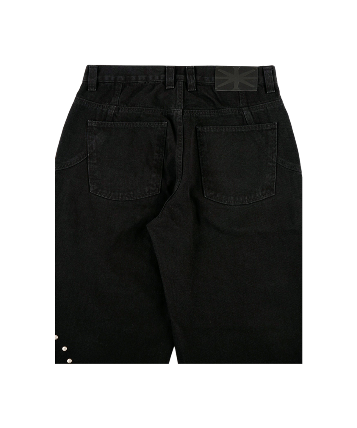 이알티알(ERTR) Marvin Circle Rivet Denim Pants Black