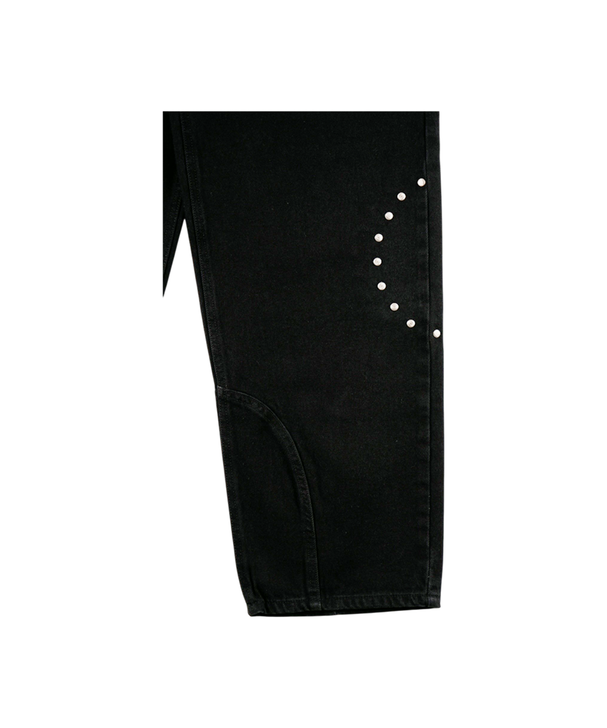 이알티알(ERTR) Marvin Circle Rivet Denim Pants Black