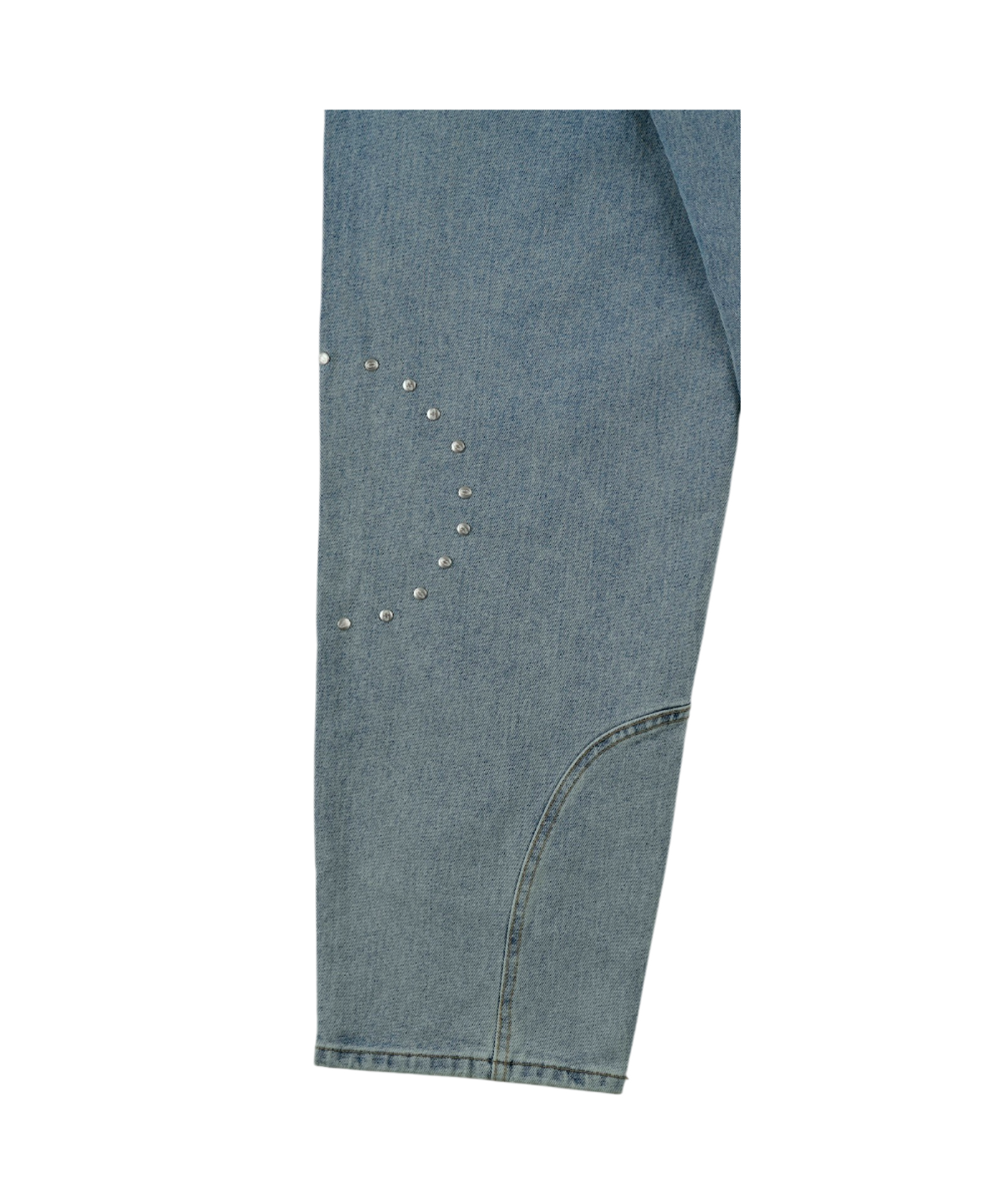 이알티알(ERTR) Marvin Circle Rivet Denim Pants Light Blue