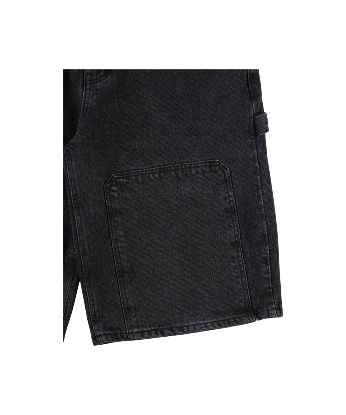 이알티알(ERTR) Carpenter Buckle Bermuda Denim Pants Black