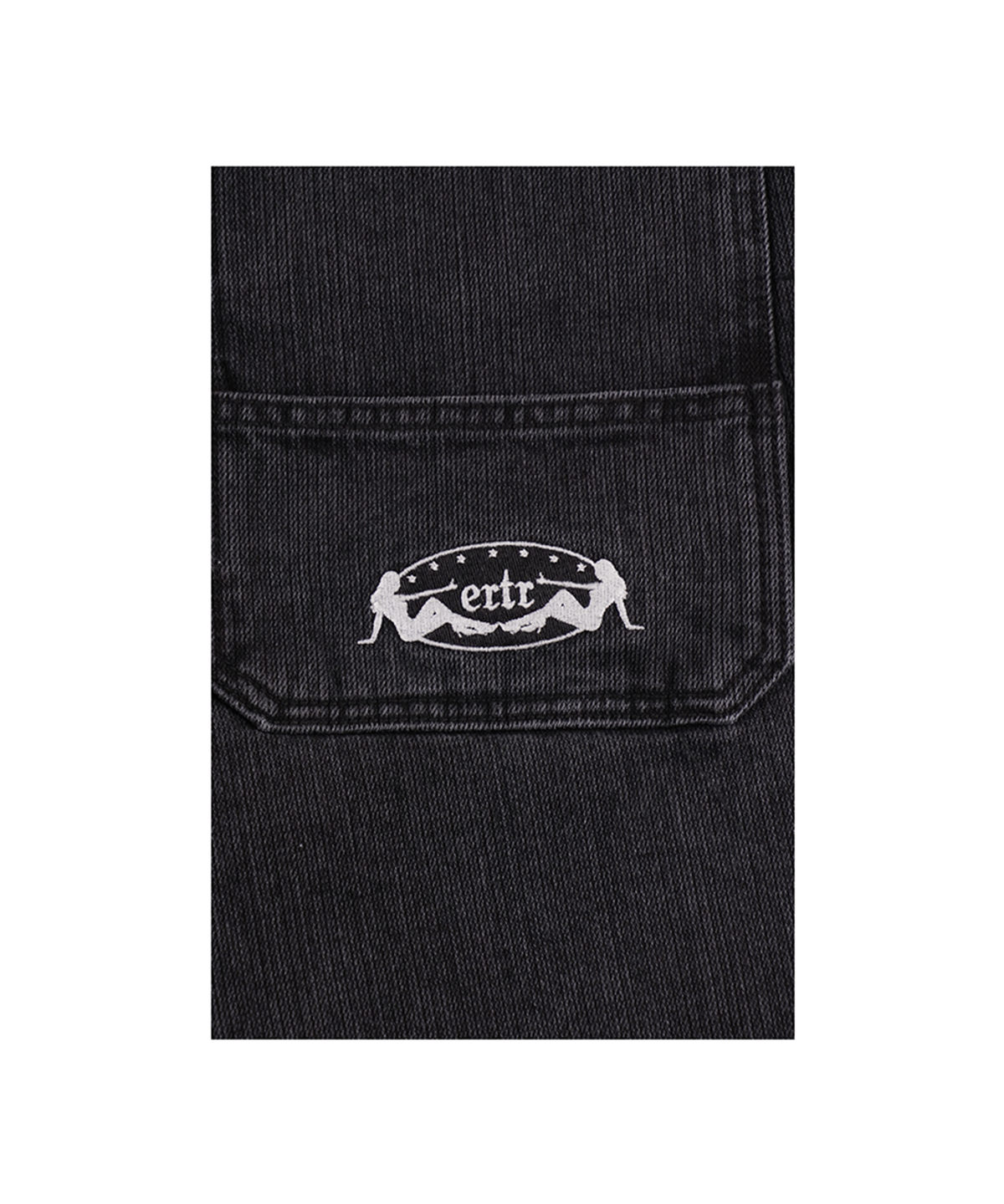 이알티알(ERTR) Carpenter Buckle Bermuda Denim Pants Black