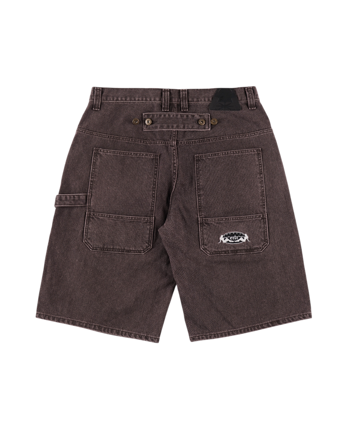 이알티알(ERTR) Carpenter Buckle Bermuda Denim Pants Brown
