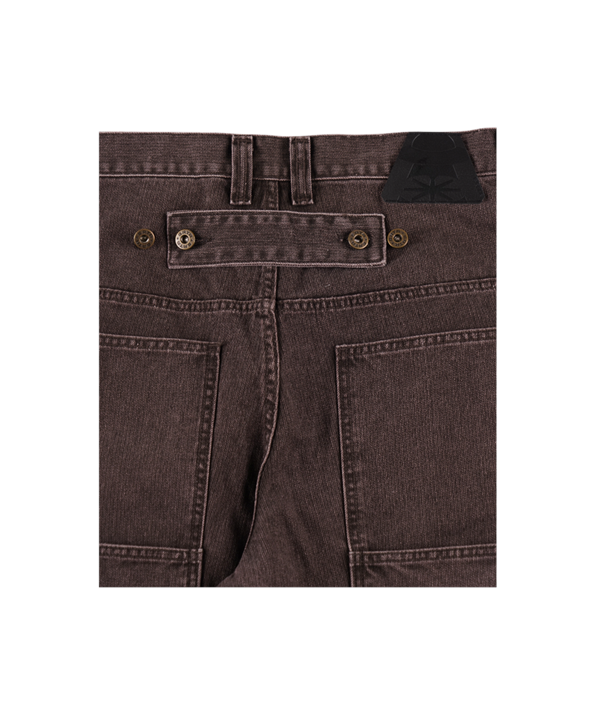 이알티알(ERTR) Carpenter Buckle Bermuda Denim Pants Brown