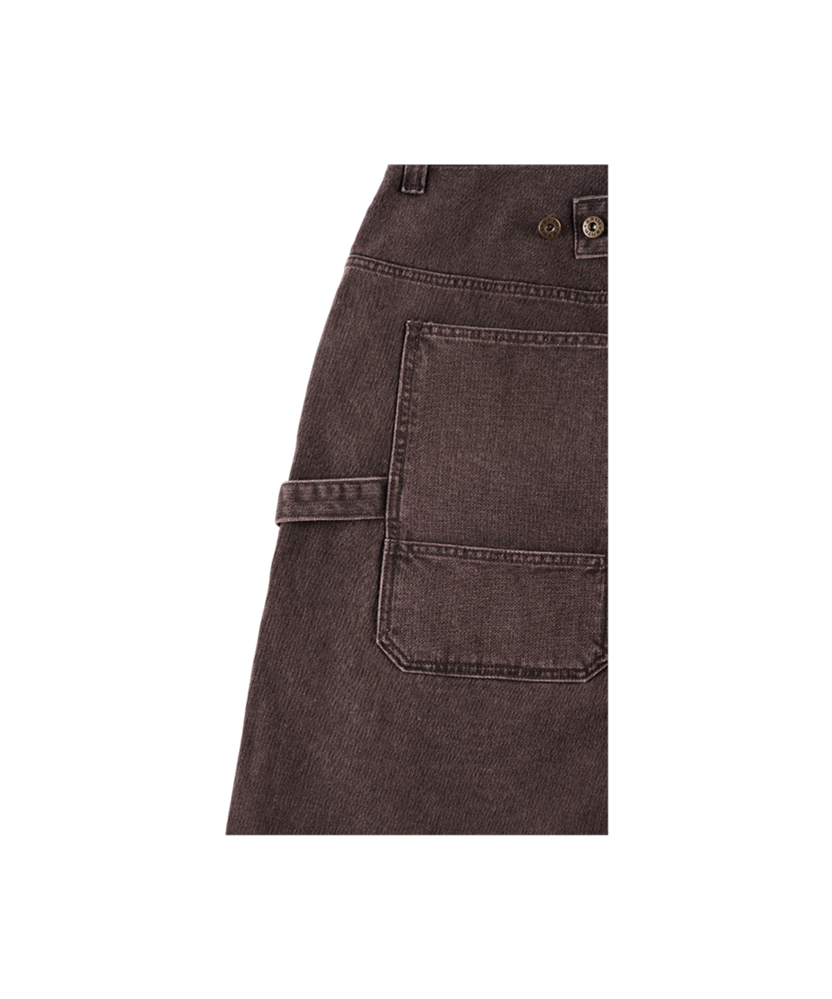 이알티알(ERTR) Carpenter Buckle Bermuda Denim Pants Brown