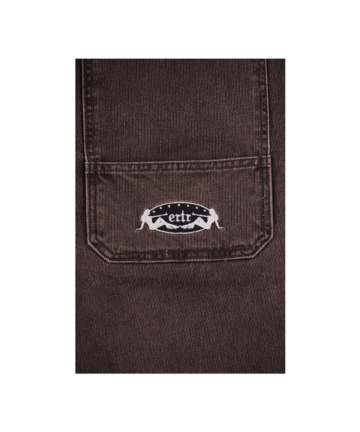 이알티알(ERTR) Carpenter Buckle Bermuda Denim Pants Brown