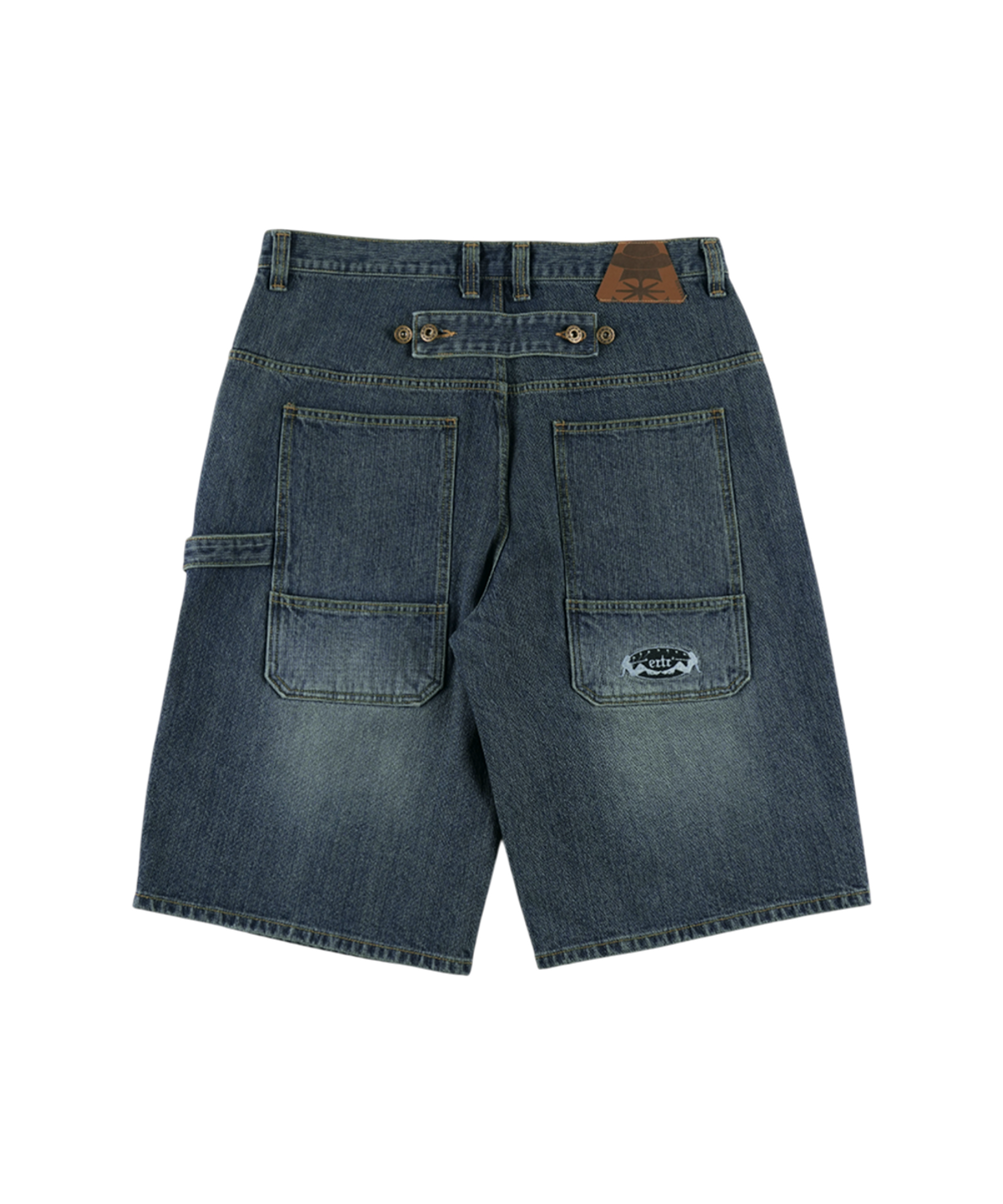 이알티알(ERTR) Carpenter Buckle Bermuda Denim Pants Blue