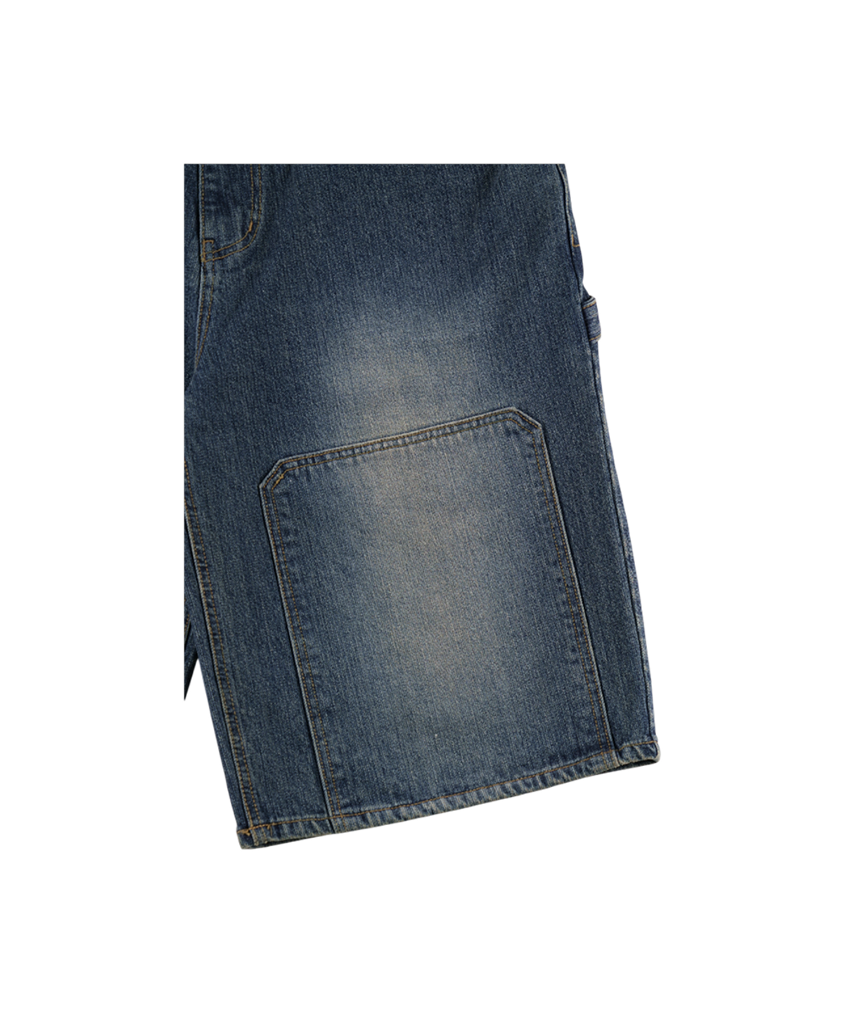 이알티알(ERTR) Carpenter Buckle Bermuda Denim Pants Blue