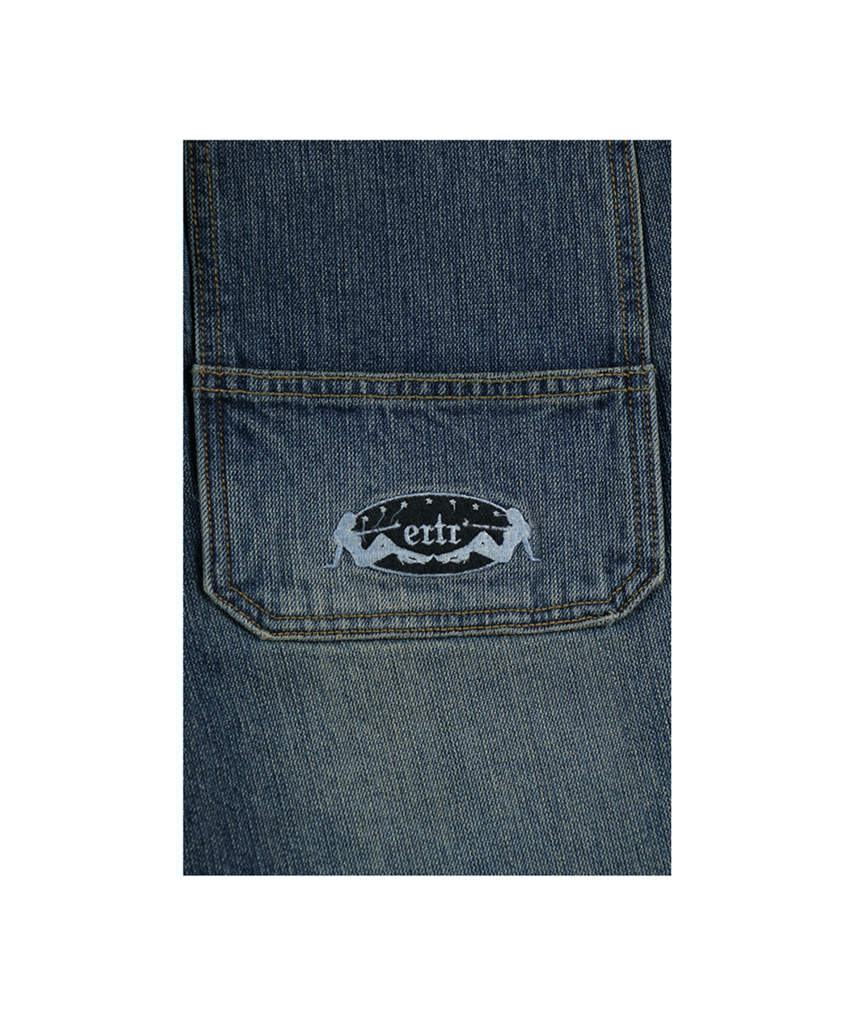 이알티알(ERTR) Carpenter Buckle Bermuda Denim Pants Blue