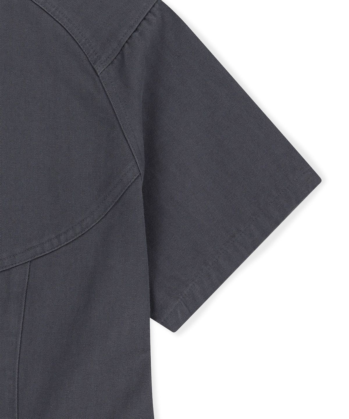 썬러브투어(SUNLOVETOUR) W Wave Herringbone Shirt Navy
