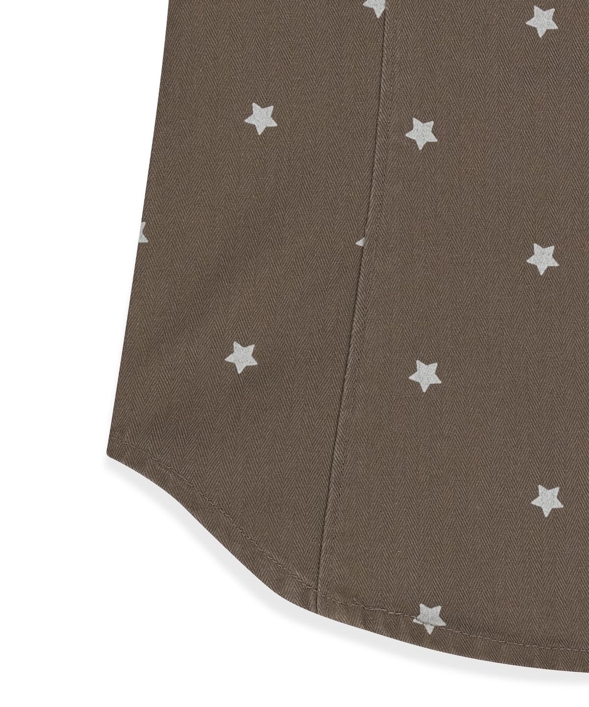 썬러브투어(SUNLOVETOUR) W Wave Herringbone Shirt Brown Star