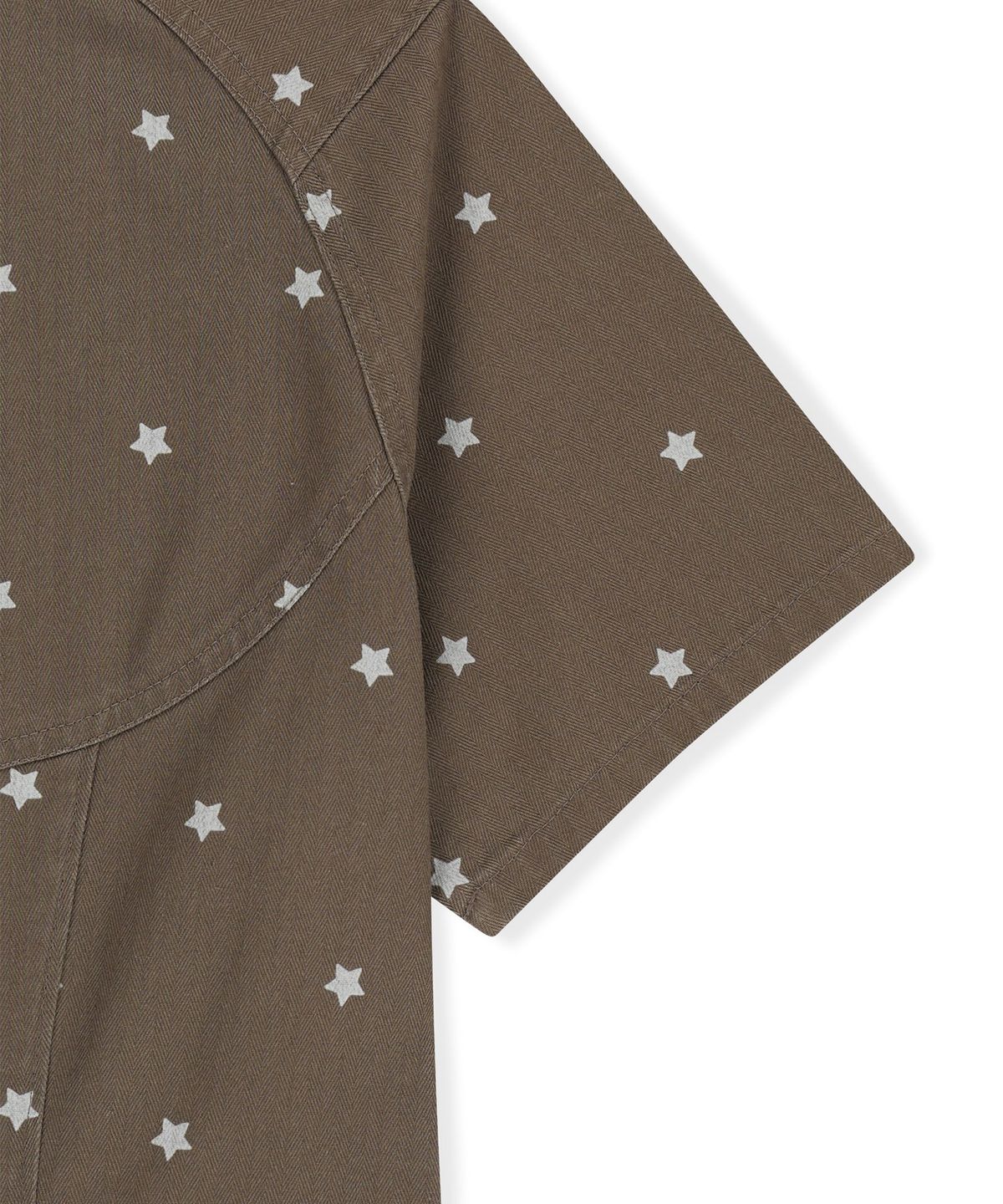 썬러브투어(SUNLOVETOUR) W Wave Herringbone Shirt Brown Star